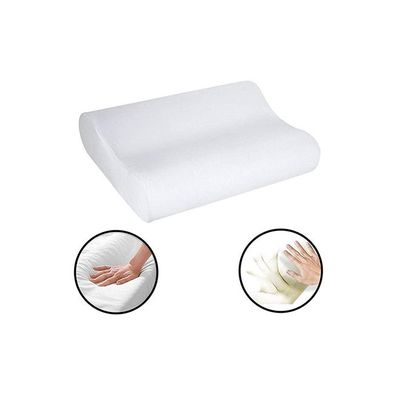 Velour Memory Foam Soft Neck Relief Pillow White