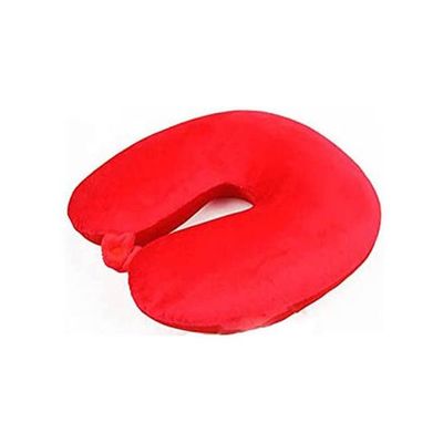 Memory Foam Travel Neck Support Pillow Memory Foam Red