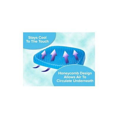 Honeycomb Patterned Gel Cushion Polyester Blue