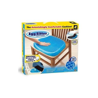 Seat Support Gel Cushion Blue 15.5 x 14 x 1.5inch