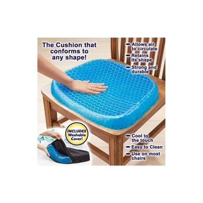 Seat Support Gel Cushion Blue