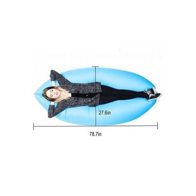 Portable Inflatable Sofa Mattress Blue