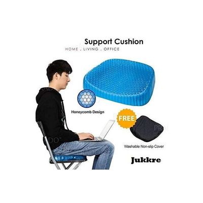 Seat Support Gel Cushion Blue 14x16x1.5inch