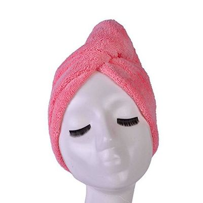 Microfiber Hair Drying Towel Pink