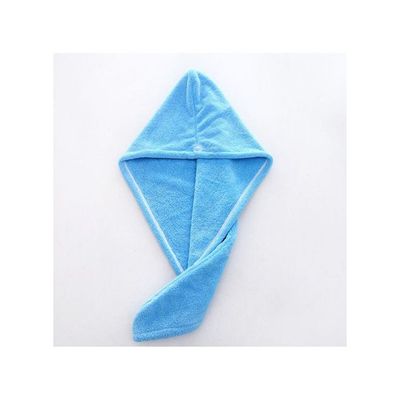 Microfiber Hair Towel Wrap Blue 65x24cm