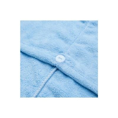 Microfiber Hair Towel Wrap Blue 65x24cm