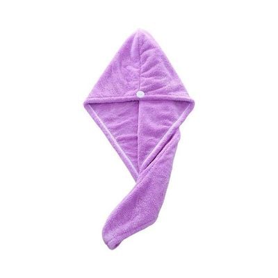 Microfiber Hair Towel Wrap Purple 65x24cm