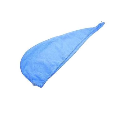 Hair Drying Shower Wrap Towel Blue 66 x 22centimeter