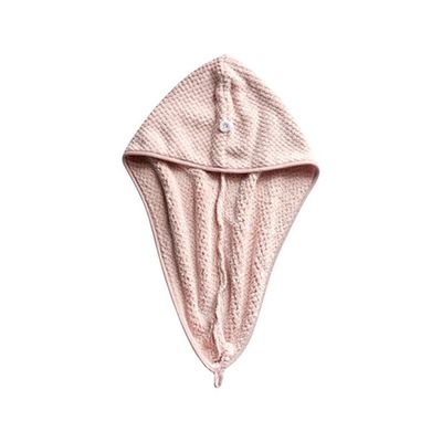 Hair Towel Wrap With Button Pink 21x2x20centimeter