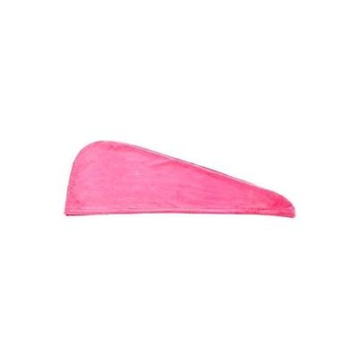 Egyptian Cotton Head Wrap Towel With Button Fuchsia 60x22x3cm