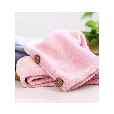 Quick-Drying Salon Hair Towel Pink 24x64cm
