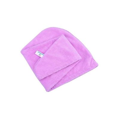 Fast Drying Hair Turban Wrap Purple 63x24centimeter