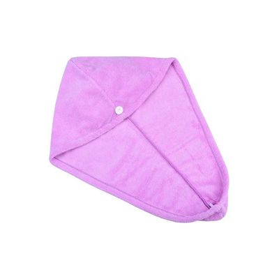 Fast Drying Hair Turban Wrap Purple 63x24centimeter