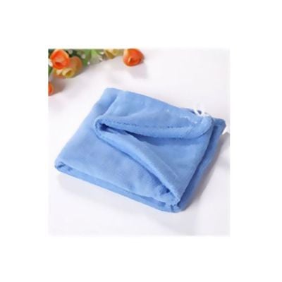 2-Piece Microfiber Hair Towel Wrap Set Blue 59x26centimeter