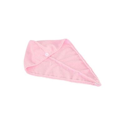 2-Piece Head Towel Cap Set Pink 59x26centimeter