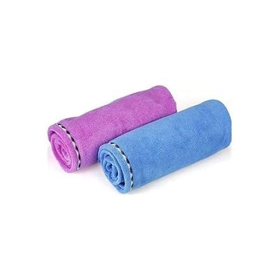 2-Piece Hair Towel Wrap Set Multicolour 63x24cm