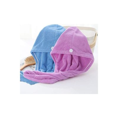 2-Piece Hair Towel Wrap Set Multicolour 63x24cm