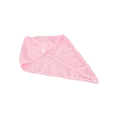 2-Piece Quick Hair Drying Bath Towel Set Pink 59 x 26centimeter