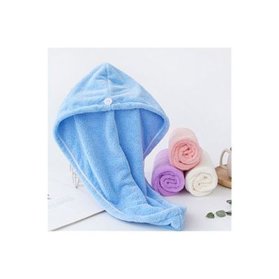 Super Soft Dry Hair Bath Towel Blue 24x62cm