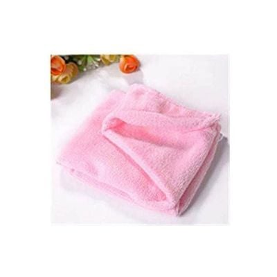 Women Bathroom Super Absorbent Quick Drying Microfiber Bath Towel Hair Dry Cap Salon Towel Pink