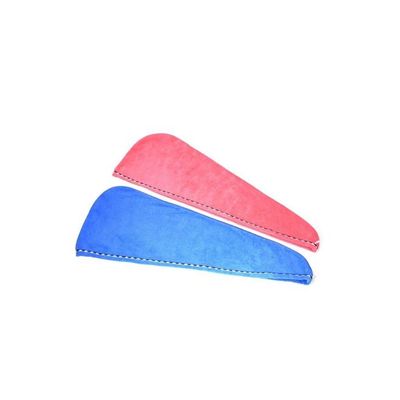 2-Piece Microfiber Hair Drying Towel Set Blue 25centimeter