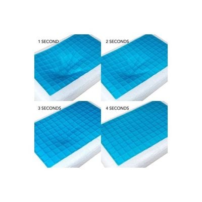 2-Piece Memory Foam White/Blue 40X70centimeter