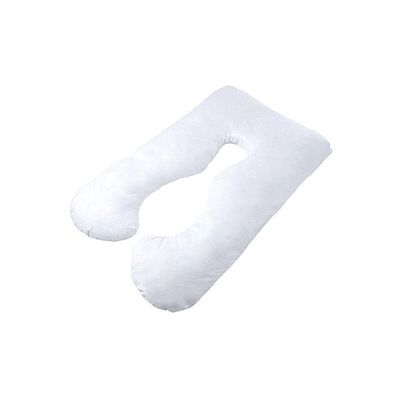 U-Shaped Maternity Pillow Cotton White 80x120centimeter