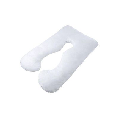 U-Shaped Comfortable Full Body Pregnancy Bed Pillow Cotton White