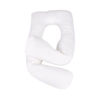 U-Shaped Maternity Pillow Cotton White 80x120centimeter