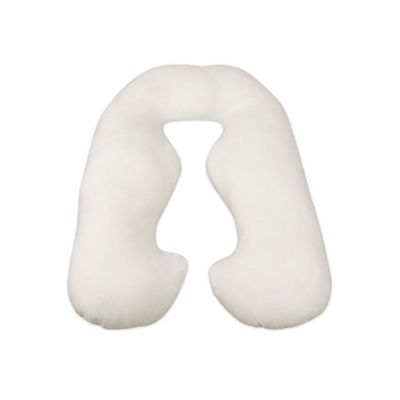 U-Shaped Maternity Pillow Cotton White 120x80centimeter