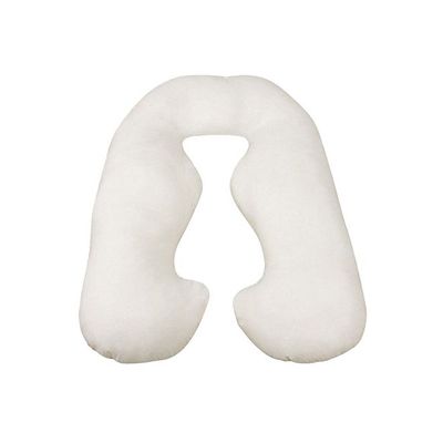 U-Shaped Maternity Pillow Cotton White 140x80centimeter