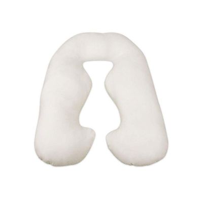 U-Shaped Comfortable Full Body Pillow Cotton White 120x80centimeter