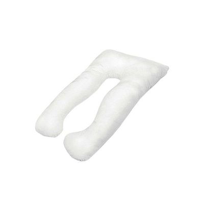 U-Shaped Maternity Pillow Cotton White 100x120centimeter