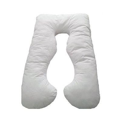 U-Shaped Maternity Pillow Cotton White 80x120centimeter