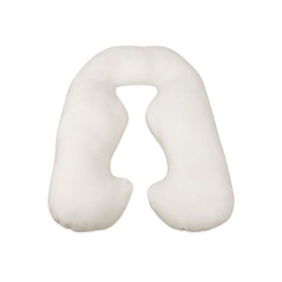 Comfortable U-Shaped Full Body Maternity Pillow Cotton White 120x80centimeter