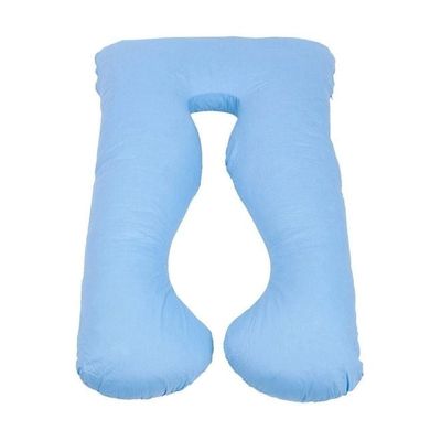 U-Shaped Standard Maternity Pillow Cotton Blue 80x120centimeter