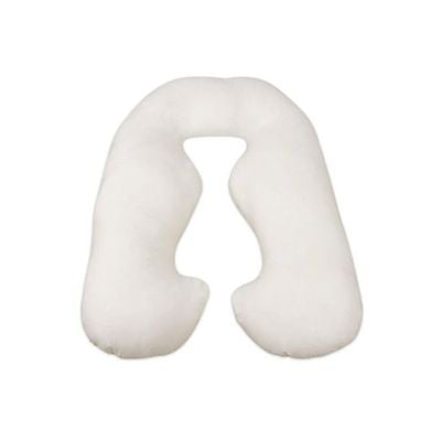 U Shape Maternity Pillow Cotton White 58.8x23.4centimeter