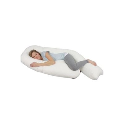 U Shape Maternity Pillow Cotton White 58.8x23.4centimeter