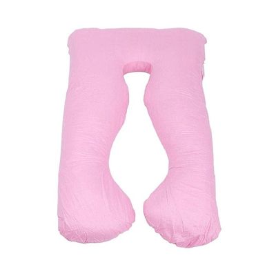 U-Shaped Maternity Pillow Cotton Pink 80x120centimeter