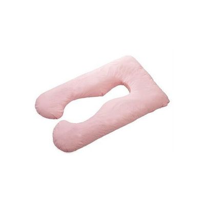 Comfortable U-Shaped Maternity Bed Pillow Cotton Pink
