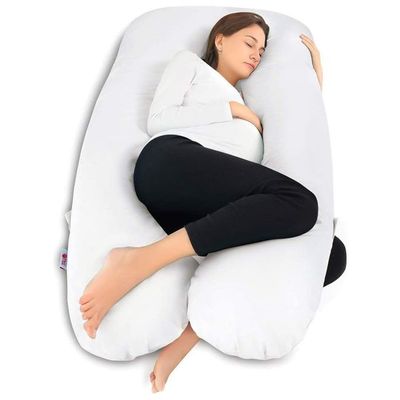 Maternity Pillow Cotton White 130 x 70cm