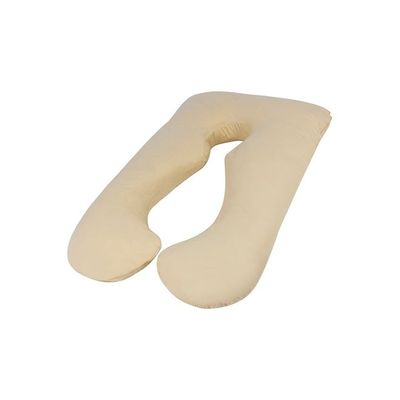 Comfortable U-Shaped Full Body Maternity Pillow Beige