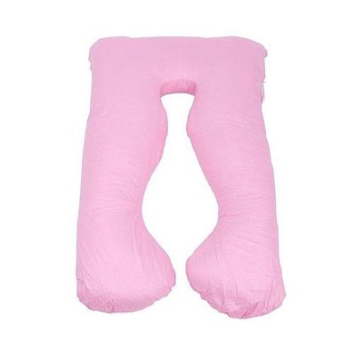 U-Shaped Maternity Pillow Cotton Pink 80x120centimeter