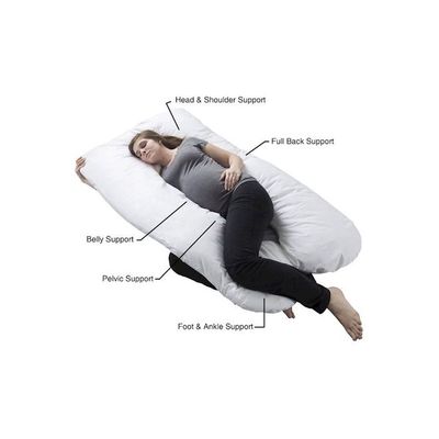 Maternity Pillow Cotton White 120x80centimeter