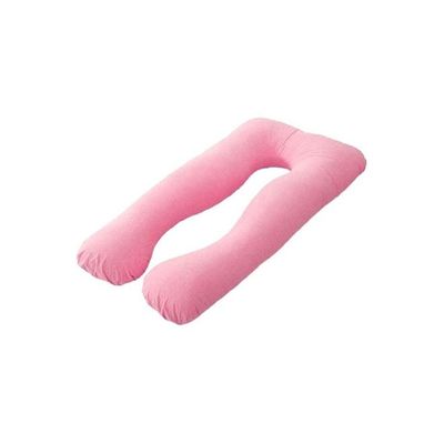U-Shape Comfort Maternity Pillow Cotton Pink 120x80centimeter
