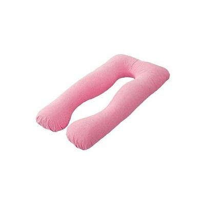 U-Shaped Maternity Pillow Cotton Pink 80x120centimeter