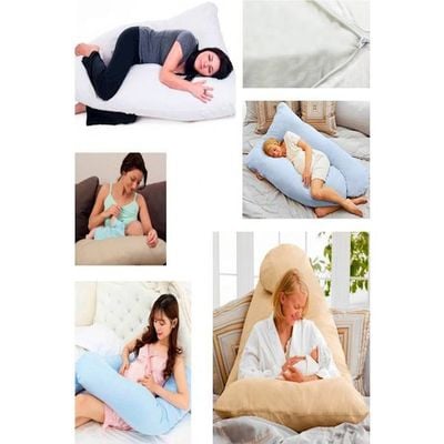 U Shape Pregnancy And Maternity Pillow Off white 70x25x120cm