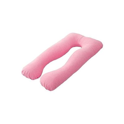 U-Shaped Maternity Pillow Cotton Pink 80x120centimeter