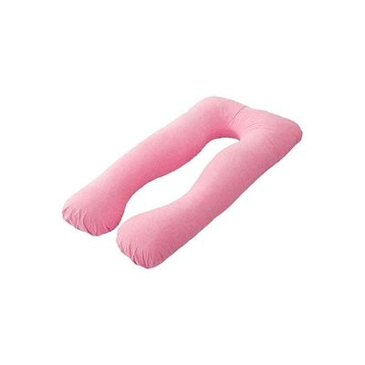 U-Shaped Maternity Pillow Cotton Pink 80x120centimeter