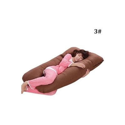 Maternity Pillow Cotton Brown 120x80centimeter